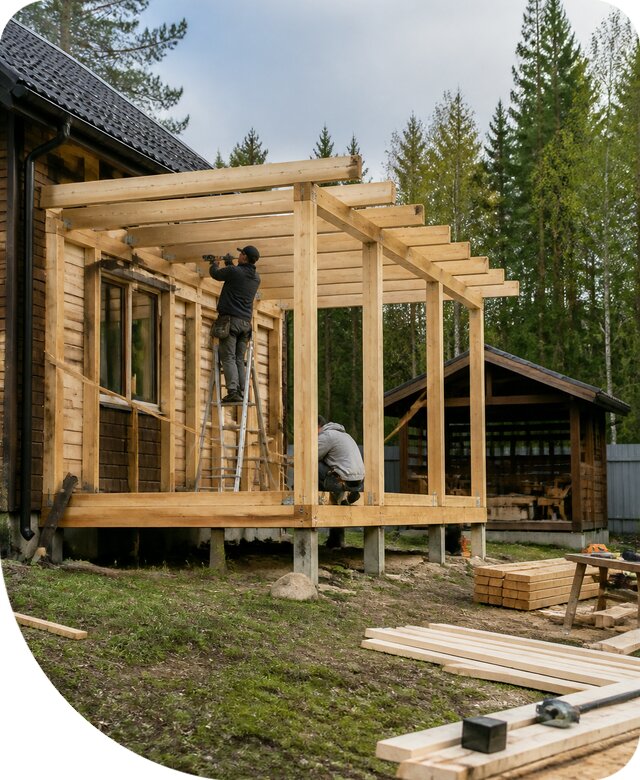 Строительство пристроек и построек на участке в Алапаевске
